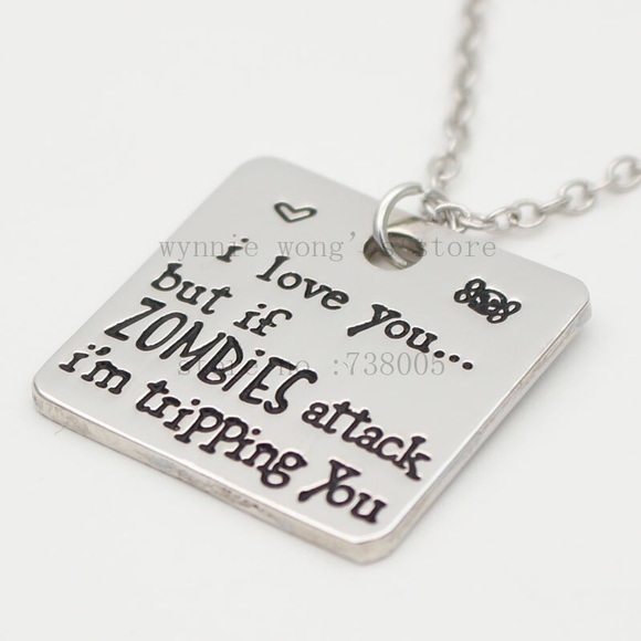 Jewelry - 💛If zombies attack necklace.